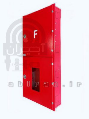 جعبه آتش نشانی دو طبقه توکار پامچال آهنی قرمز سایز ۶۰*۱۵۰