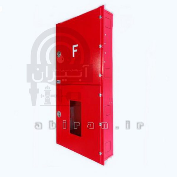 جعبه آتش نشانی دو طبقه توکار پامچال آهنی قرمز سایز ۶۰*۱۵۰