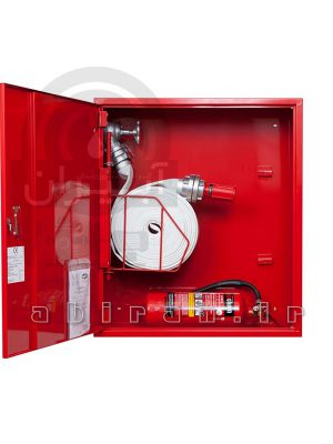 جعبه آتش نشانی گالوانیزه قرمز تک کابین کارگاهی سایز ۱۷*۷۵*۶۰