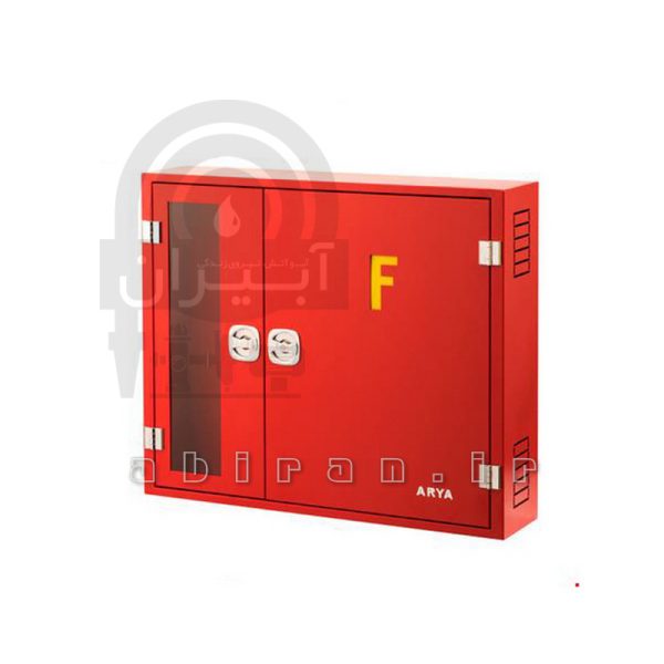 جعبه دو کابین آتش نشانی روکار آهنی قرمز آریا کوپلینگ سایز ۲۰*۷۰*۸۵